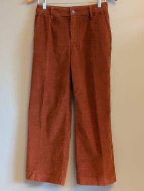 NWOT Corduroy Wide-Leg Pants in Rust - Sz 29